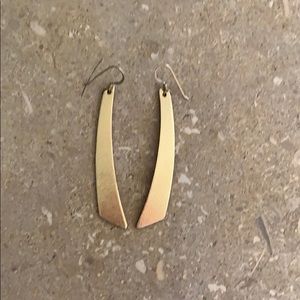 Nickel & Suede Gold Accent Leather Earrings
